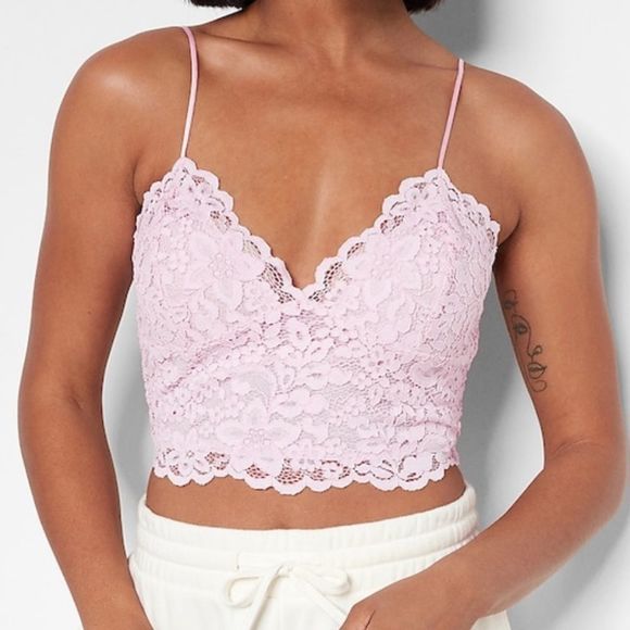 Express | Lace Camisole crop Top sz L - Picture 4 of 4